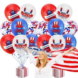 Supplies 4 July Decorations 16pcs National Balloon Kit American Flag 12 inch Patriotic Garland Bunting For 4 July P230512