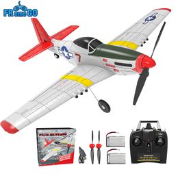 Electric/RC Aircraft P51D RC Airplane One-key Aerobatic 4-Ch RC Plane RTF Mustang Aircraft W/Xpilot Stabilization System 761-5 RTF 230512