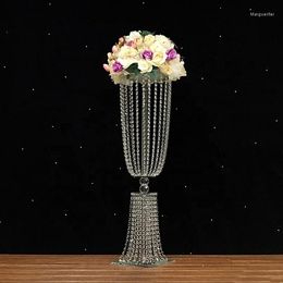 Party Decoration Tall Clear Acrylic Crystal Flower Stand Centerpieces Wedding Table Centerpiece Chandelier Center Pieces1764