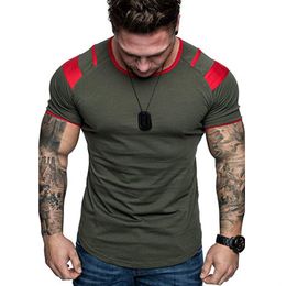 Men's TShirts Summer Splicing Short Sleeve Cotton T Shirt Men Casual ONeck Hip Hop TShirt Male Loose Slim Fashion Tees Tops US Size M 3XL 230512