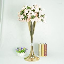 Candle Holders 12pcs)Gold Candelabra For Wedding Vase And Gold Candlestick Pillar Holder Flower Stand Decoration