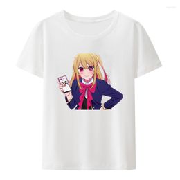 Men's T Shirts Oshi No Ko Cotton T-shirts OshinoKo Anime Style Female Clothing Student Women's Shirt Comfortable 2000s Clothes Y2k Tops