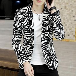 Men's Suits Plus Size Men Blazers Contrast Color Slim Fit Business Blazer Jacket Formal Office Social Party Casual Suit Coats D53