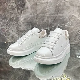 top new Women Brand Casual Shoes Classic Dirty Shoes Mid Double height Bottom Trainers Leather Glitter Golden Quality2023