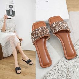 Slippers Summer Slippers Women Flat Luxury Outdoor Beach Flip Flops Female Sandals Trend Brand Design Slides Shoes Woman 2023 Big Size 43 G230512