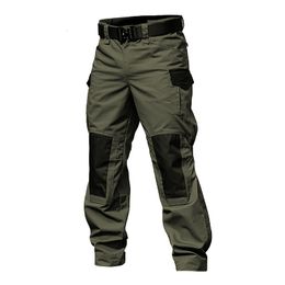 Men's Pants Men Military Tactical Cargo Pants Army Green Combat Trousers Multi Pockets Gray Uniform Paintball Airsoft Autumn Work Clothing 230512