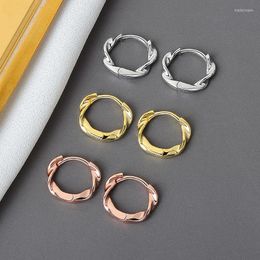 Stud Earrings Twist Irregular For Women Gold Plated Stainless Steel Earring Fashion Wedding Party Jewelry Accessories Gift Bff