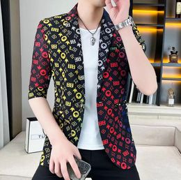 High Quality Blazer Men's Korean Version Trend Business Casual Elegant Fashion High-end Simple Shopping Gentleman Suit Jacket