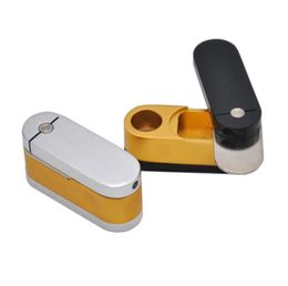 Smoking Pipes Freestyle handheld smoking pipe High quality Aluminium alloy double-layer rotating portable smoking pipe