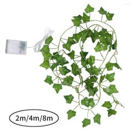 Decorative Flowers Attractive String Light Wide Application Fairy High Simulation Faux Greenery Leaves Night Wall Decoration