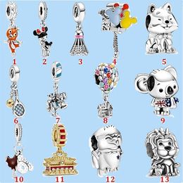 925 silver beads charms fit pandora charm Charms Hot Air Balloon Cute Fashion String Pendant