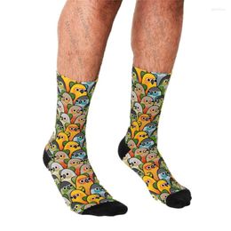 Men's Socks Men's Funny Parrot Team Printed Harajuku Men Happy Hip Hop Novelty Cute Boys Crew Casual Crazy For