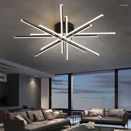 Chandeliers Moden LED Black Pendant Lamp For Dining Room Bedroom Restaurant Ceiling Lamps Indoor Lighting Home Luminarie