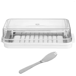 Dinnerware Sets Covered Clear Plastic Organiser Bins Raclette Square Containers Lids Butter Dish Countertop Slicer Box