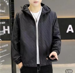 European station high-end spring hooded jacket loose oversized fashionable trend handsome casual men's jacket