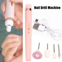 Nail Manicure Set Professional Electric Nails Drill Kit Remover Dead Skin Grind Polish Pen Portable Milling Cutter Pedicure Equipment S91 230512