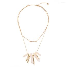 Pendant Necklaces Resin Zinc Alloy Layer Pendants For Women Cute Charms Chain Fashion Jewellery Colliers Colar Collar