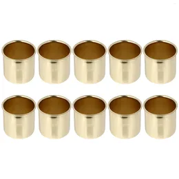 Candle Holders 10Pcs Christmas Iron DIY Cup Small Tin Containers Tealight