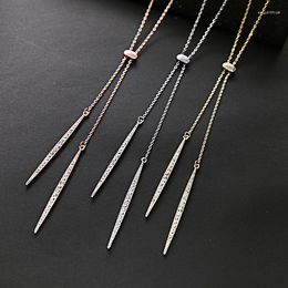 Pendant Necklaces 4pcs/lot Fashion Jewellery Accessories Metal Rhinestone Spike Necklace