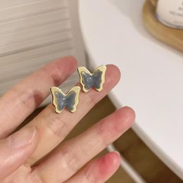 Backs Earrings 2023 Cute Double Layer Butterfly Ear Clips Women's Simple Versatile Short Small Clip On Non Pierced