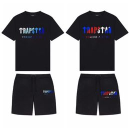 Mens Tracksuits Summer Trapstar Mens TShirtBeach Shorts Set Summer Sportswear Jogging Pants Street Harajuku Top 230511