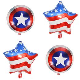 Supplies American Independence Decorative Balloons 18 Inch Round Five Star Tips And Stripes Aluminium Foil Balloon P230512