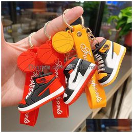 Key Rings Designer Sneaker Keychain Colour Sport Shoes Chain Party Backpack Fashion Decoration Personality Small Gift With Soft Glue Dhpjd