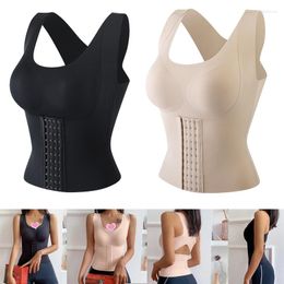Women's Shapers Women Slimming Body Shaper Back Support Posture Corrector Underwear Tummy Control Waist Trainer Vest Shapewear Seamless Tank