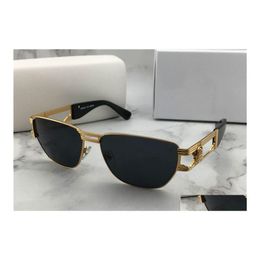 Sunglasses Vintage Design 631 Small Square Metal Frame Hollow Temples And Simple Style Top Quality Eyewear With Antitraviolet Drop D Dhal3