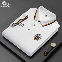 Men's Polos polo shirt men summer high quality cotton men's Short sleeve Solid Colour embroid youth Business casual M4XL 903 230512