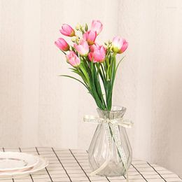 Dekorative Blumen, mehrfarbige Tulpen, künstliche echte Touch-PU-Tulpe für Ostern, Frühling, Party, Hochzeitsstrauß, Herzstück, Blumenarrangement