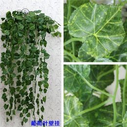 Decorative Flowers One Artificial Ivy Leaf Hanging Vine Silk GreeneryWall Mounted Plant For Wedding Xmas Party Decor