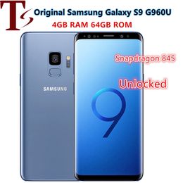 original refurbished Samsung Galaxy S9 G960U Original Unlocked LTE Android Cell Phone Octa Core 5.8" 12MP 4G RAM 64G ROM Snapdragon 6pcs