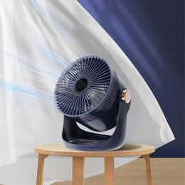 Fans 120 Degree Aajustable Electric Fan Table USB Charge Air Circulation Portable Fan 2400mAh Battery Cooling Ventilator Wall Fan