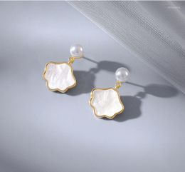 Dangle Earrings Exquisite Design Cloud Shaped For Women 2023 Trendy Hanging Temperament Simulated Pearl Shell Ear Jewellery