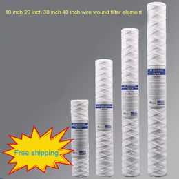 Appliances 1pcs/1lot 10 inch 20 inch 30 inch 40 inch 1Micron /5Micron PPF Sediment wire wound filter element PP Cotton