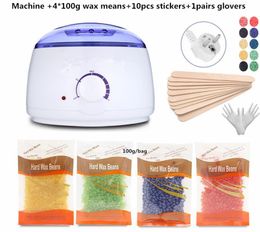 Epilator Electric Hair Removal Wax Heater Wax Beans 10pcs Wood Stickers Hair Removal Sets Waxing Kit cera depilator