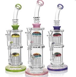 Vintage PREMIUM Glass Bong Water Hookah Smoking Pipes With Bowl 15inch Original Glass Factory Made can put customer logo by DHL UPS CNE