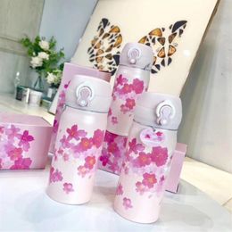 New Starbucks THERMOS Cherry Blossom Rhythm pink Stainless Steel Vacuum cup Sakura Season out dooor sport Accompanying cup 3500ml313I