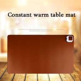 Rests Winter Warm Office Mousepad Laptop Keyboard Mat Computer Desk Table Gaming Mice Heater Warmer Heated Pu Leather Mats 26*52CM