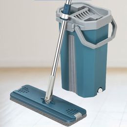 Mops Rotating Mop Bucket Floor Cleaner Mop Bucket with Drainer 360 Microfiber Mops Spin Cleaning Tools Wiper Flooring Household Items 230512