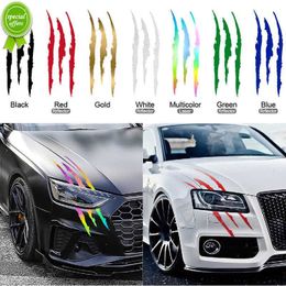 New New 1pcs Claw Marks Headlight Decal Car Sticker Monster Claw Marks Car Headlight Stripes Scratch Vinyl Decal Universal For Most