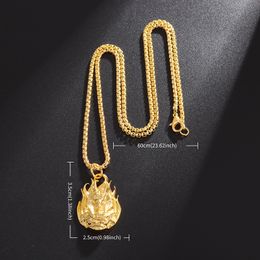 Ancient Egyptian Werewolf Head Fa Anubis Pendant Necklace for Men Unique Personality Daily Wear Jewelry Necklace Gift
