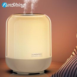 Appliances Funshing 3L Air Humidifier Essential Oil Aroma Diffuser Double Nozzle LED Light Ultrasonic Humidifier for home