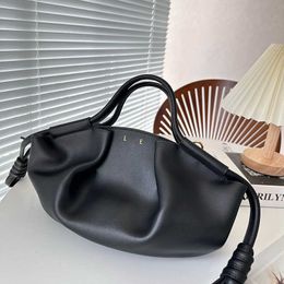 Designer Women Dumpling High Quality Leather Handbag Travel Totes Large Shoulder Top Handle Bag Tote Bags For Shopper Purse 240314