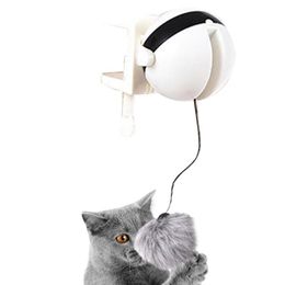 Toys Funny Electric Cat Toy Lifting Ball Cats Teaser Toy Electric Flutter Rotating Cat Toys Electronic Motion Pet Toys Interactive