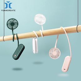 Fans 1200mAh Portable Min Neck Fan Foldable Handheld USB Cooler Fan Rechargeable Mute Sports Small Neck Fans for Traveling Outdoor