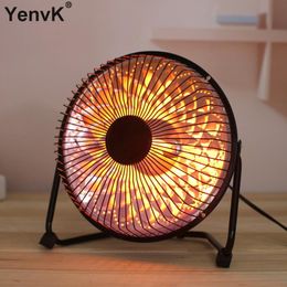 Fans 4inch Mini Heater Electric Desktop Table Space Heater Warm Fan Blower Radiator Heating For Office/Room