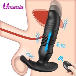Telescopic Massager Vibrator Male Vibrators Wireless Remote Anal Plug For Men Prostate Stimulator Adult Sex Toys