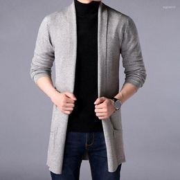 Men's Sweaters Pure Color Anti-shrink Autumn Men Winter Knitting Sweater All Match Colorfast Cardigan Jacket Elastic For Work